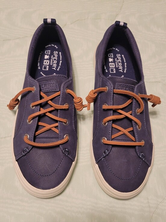 Sperry Shoes - Sperry Crest Vibe Washable Leather  Navy Blue Topsiders STS8400 NEW WITHOUT BOX